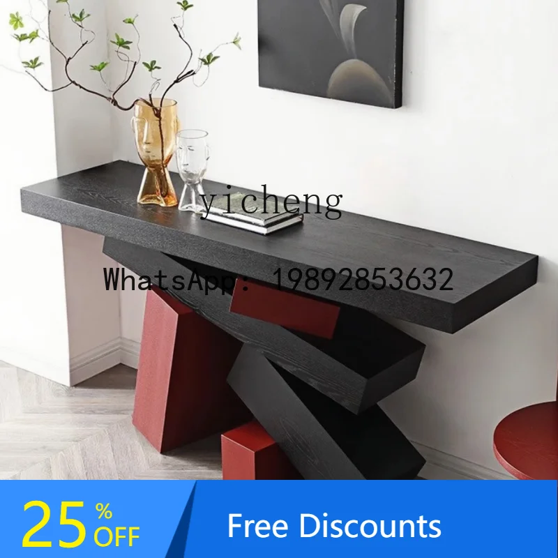 

Paint Entrance Solid Wood Entry Entrance Cabinet Table Living Room Decoration Cabinet Model Room Counter