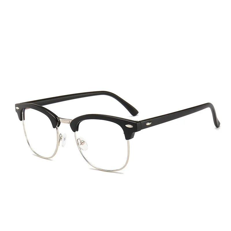 Anti Radiation Blue Light Eyeglasses Replaceable Lens Computer Glasses High Qulity Half Metal Glass oculos de grau feminino