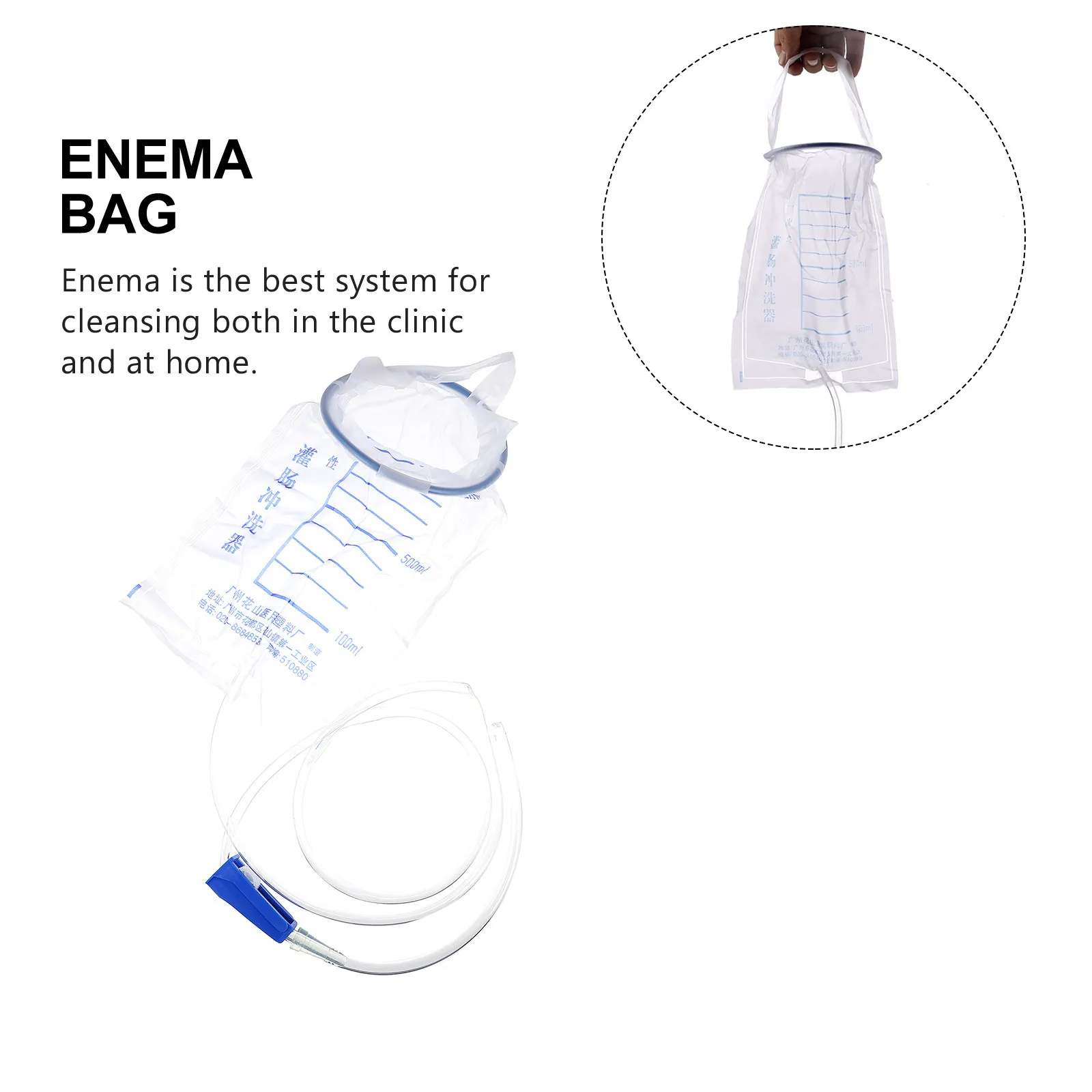 10Pcs Bag Kit Colon Cleansing System for Home Clinic Use Lightweight Portable Douche Flusher Cleaning