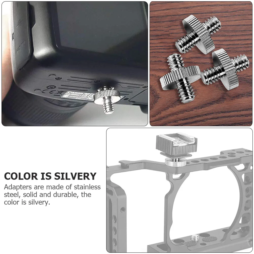 

Conversion Screw Tripod Converter Stainless Steel Camera Adapter Metal Mounting
