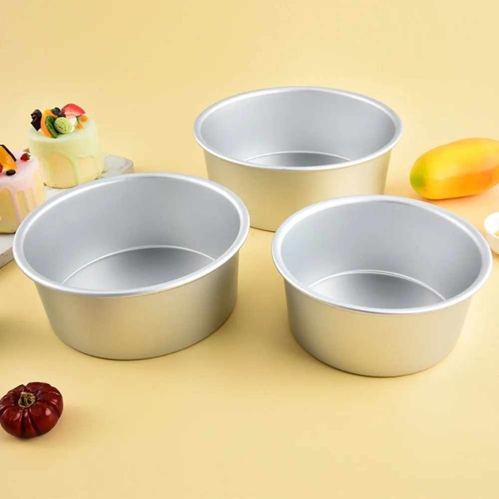 4/5/6/7/8/9/10 Inch Cake Bake Pan Round Non-Stick Cake Mold Pan Heat-Resistant Aluminum Alloy Cake Tin Kitchen Dessert Baking