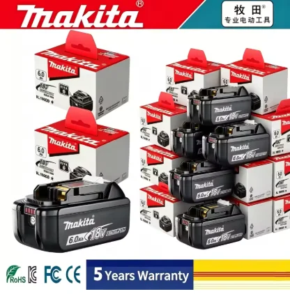 100% original Makita 18V battery 6.0Ah rechargeable battery, Makita BL1840 BL1830B BL1830B power tool battery, 18V