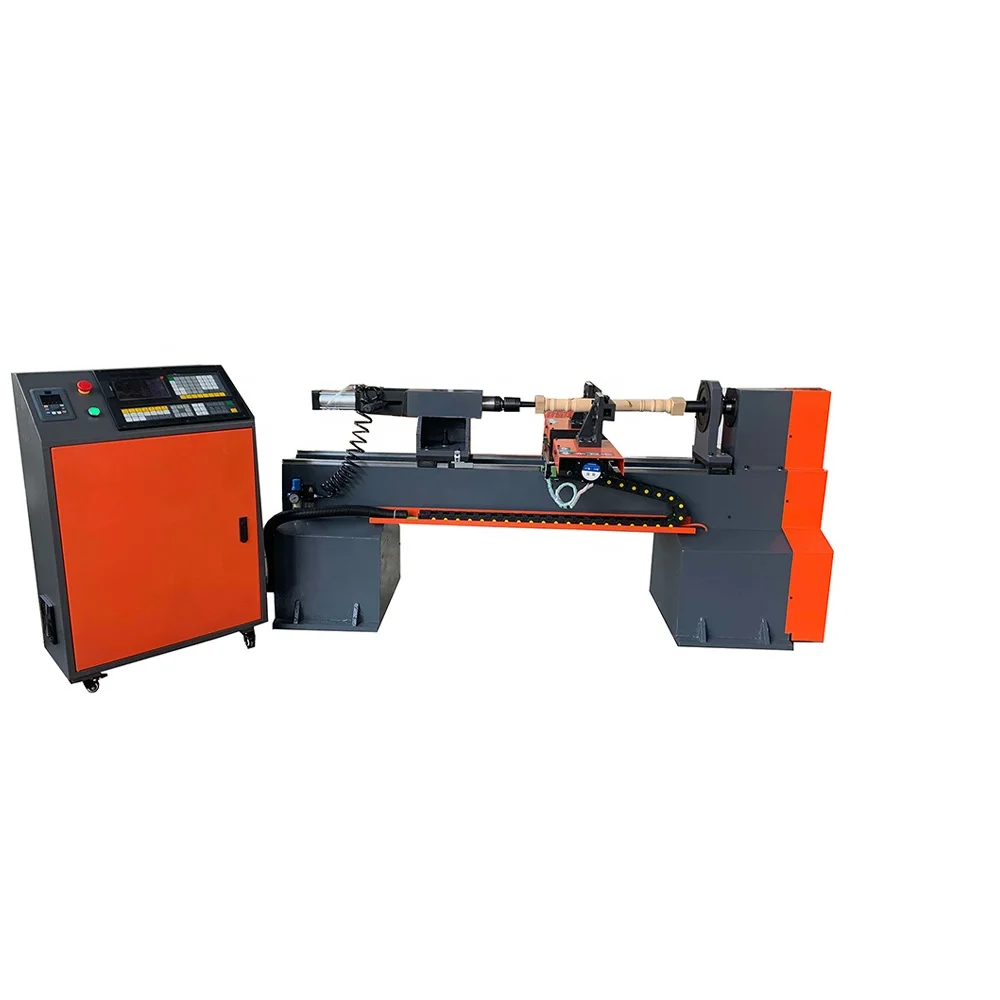 Wood Lathe With Two Blades Cast Steel Structure Stable Performance 1000mm Length 200mm Diameter CNC