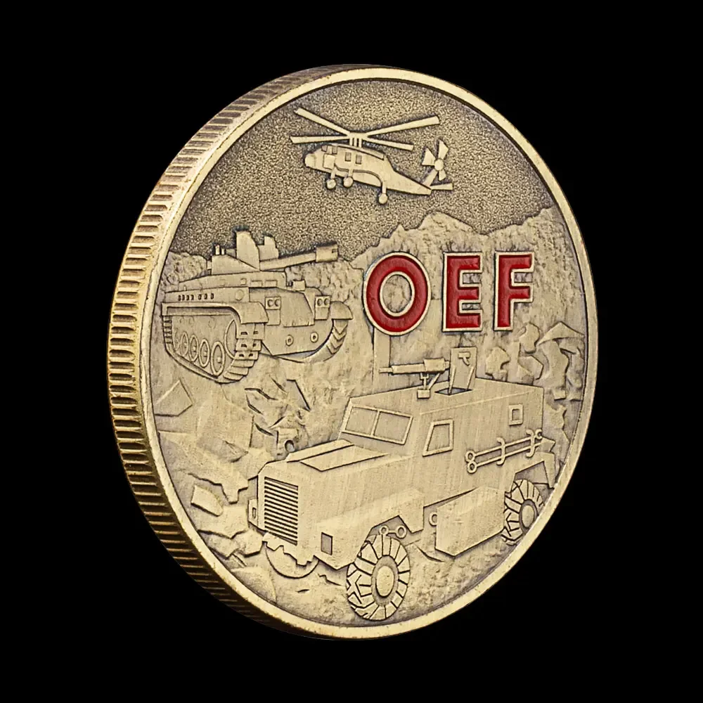 US Afghanistan War Combat Veteran Operation Enduring Freedom Challenge Coin OEF Collectible Commemorative Coins