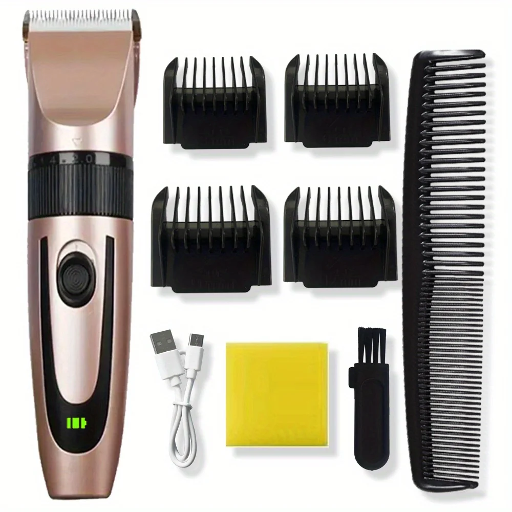 Rechargeable Hair Clipper & Scissors Set for Salons & Home Haircutting