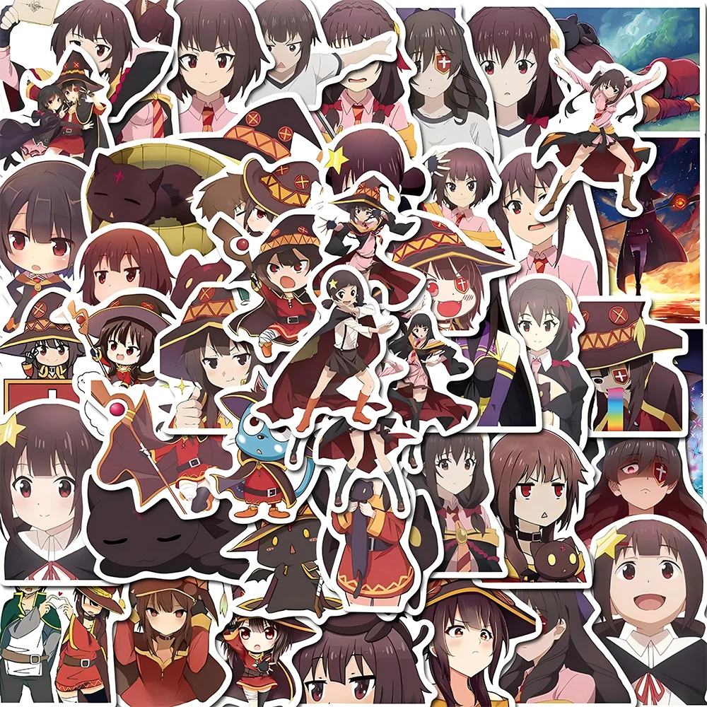 10/30/50 قطعة KONOSUBA انفجار على هذا العالم الرائع ملصقات مقاوم للماء DIY بها بنفسك زجاجة ماء الكمبيوتر المحمول الهاتف لطيف الكرتون الشارات #2