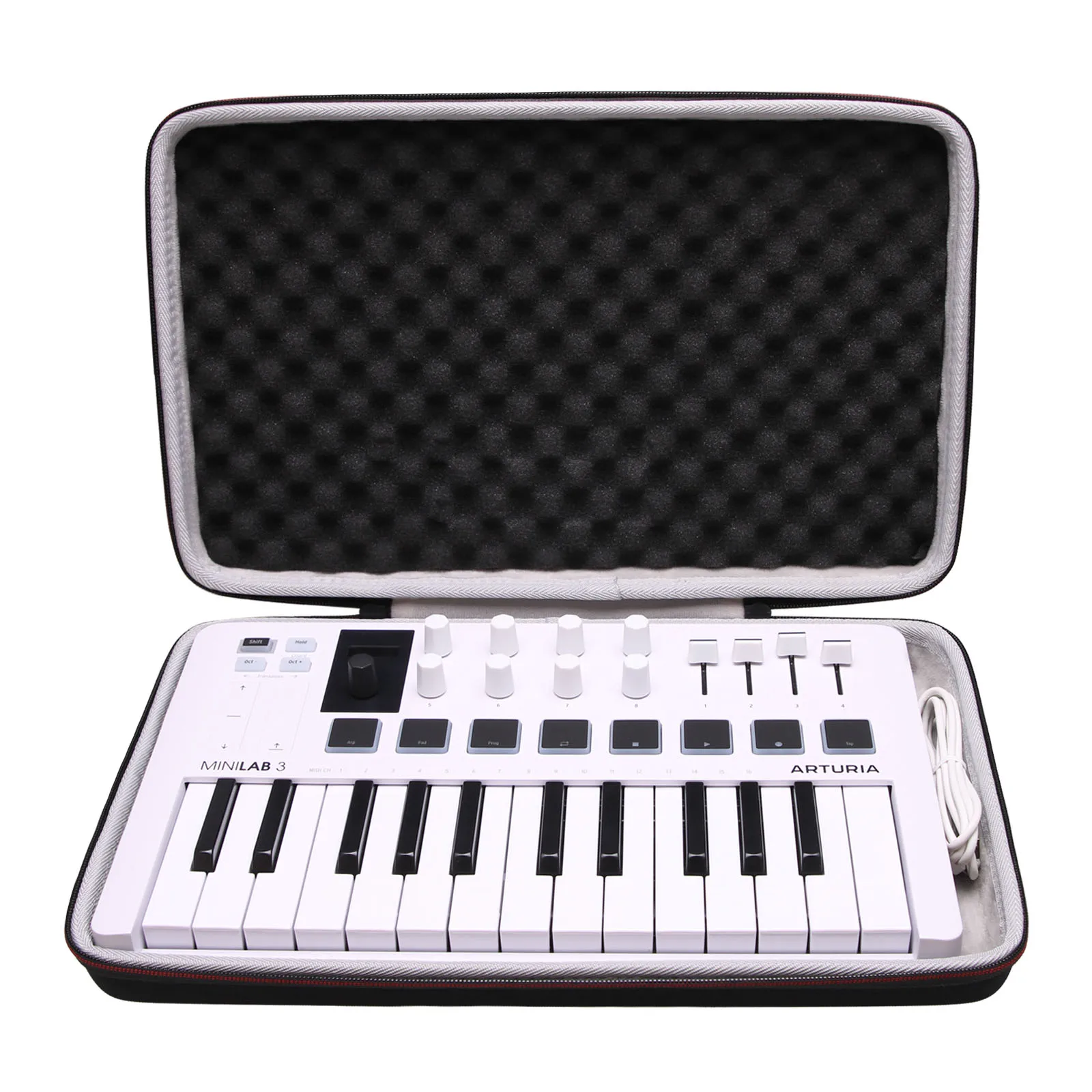 

LTGEM EVA Hard Case for Arturia MiniLab 3 Mini Hybrid Keyboard Controller Waterproof Protective Carrying Storage Bag(only case)