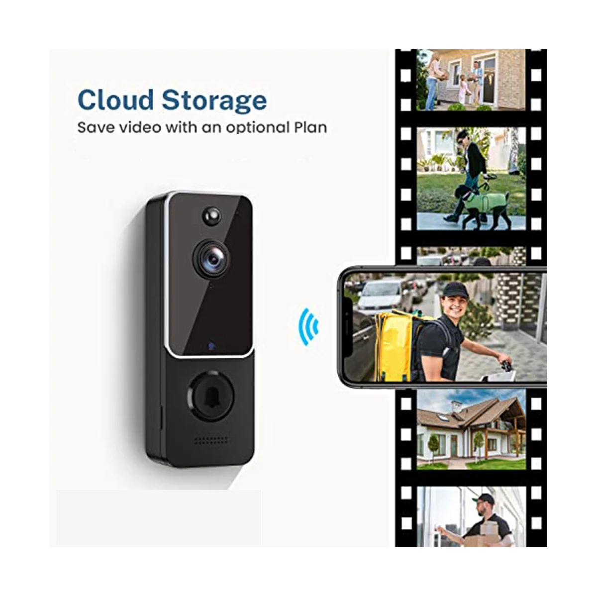 Camera, Smart Camera with Chime, AI Smart Human Detection, Cloud Storage, HD Live Image