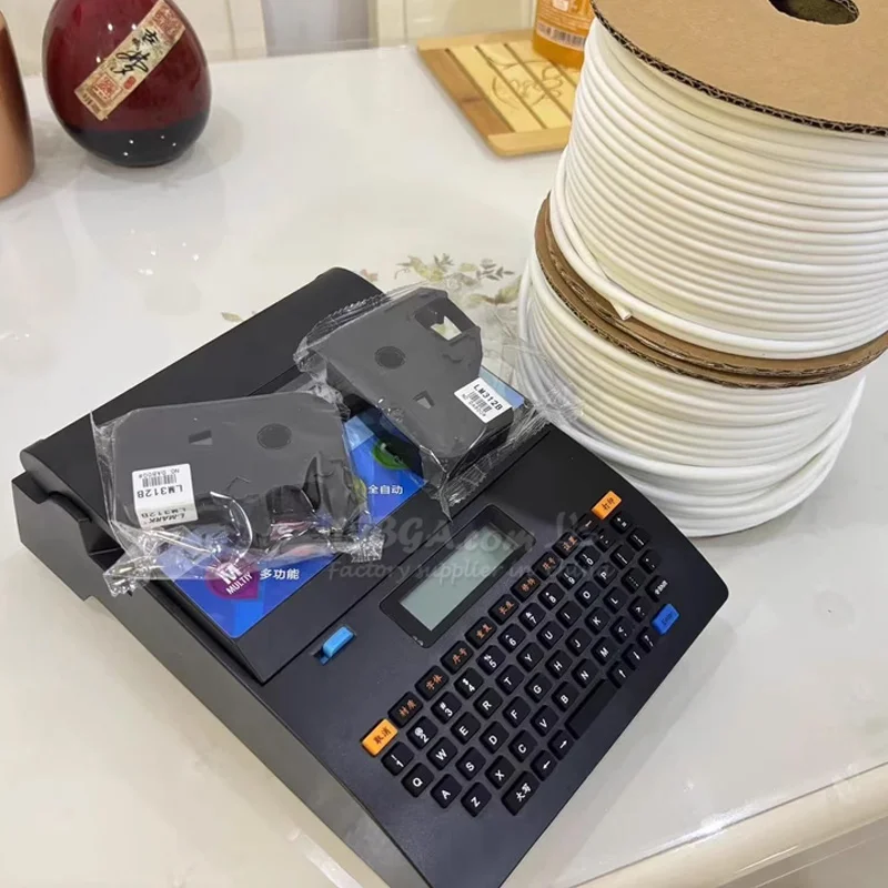 LY-300 Intelligent Wire Marker Machine Number Tube Heat Shrink PVC Sleeve Sticker Label Printing And Cutting Marking Machine