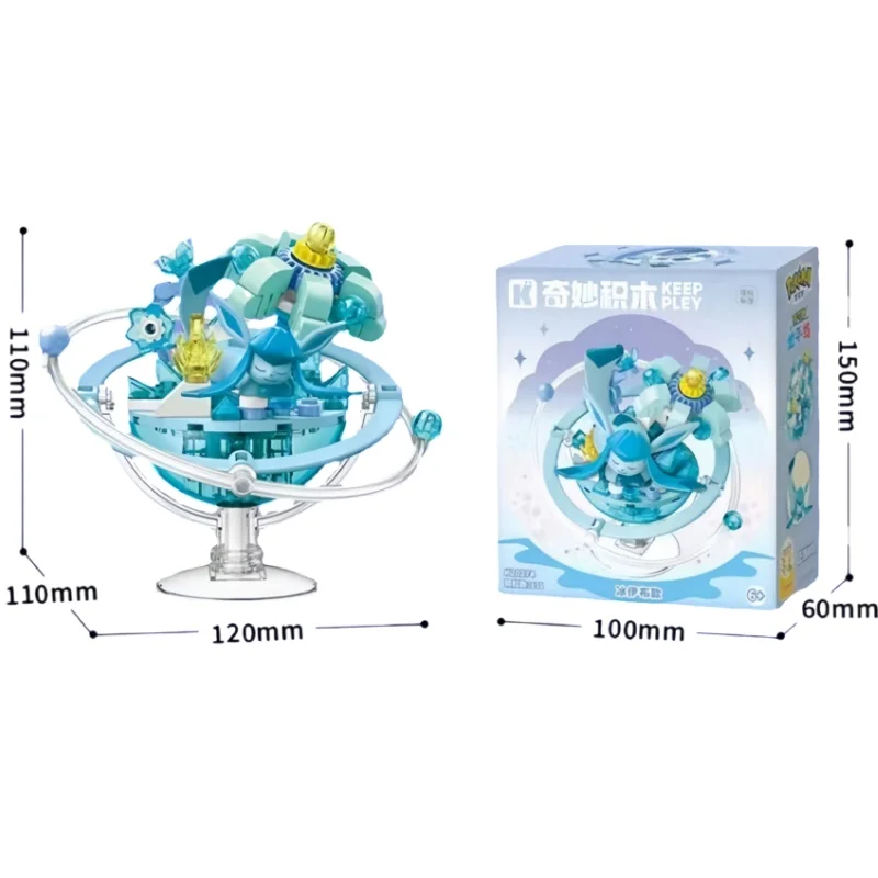 Keeppley Originele Pokémon-bouwstenen Eevee Evolution Family Planet Series Educatief speelgoed Desktop-assemblagemodel Poppenspeelgoed