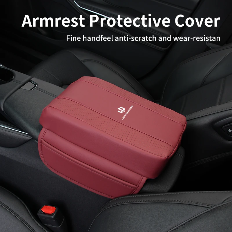 Car Armrest Box Booster Pad with Storage Bag Auto Accessories For Leapmotor T03 S01 C11 C01 C10 Leap Motor