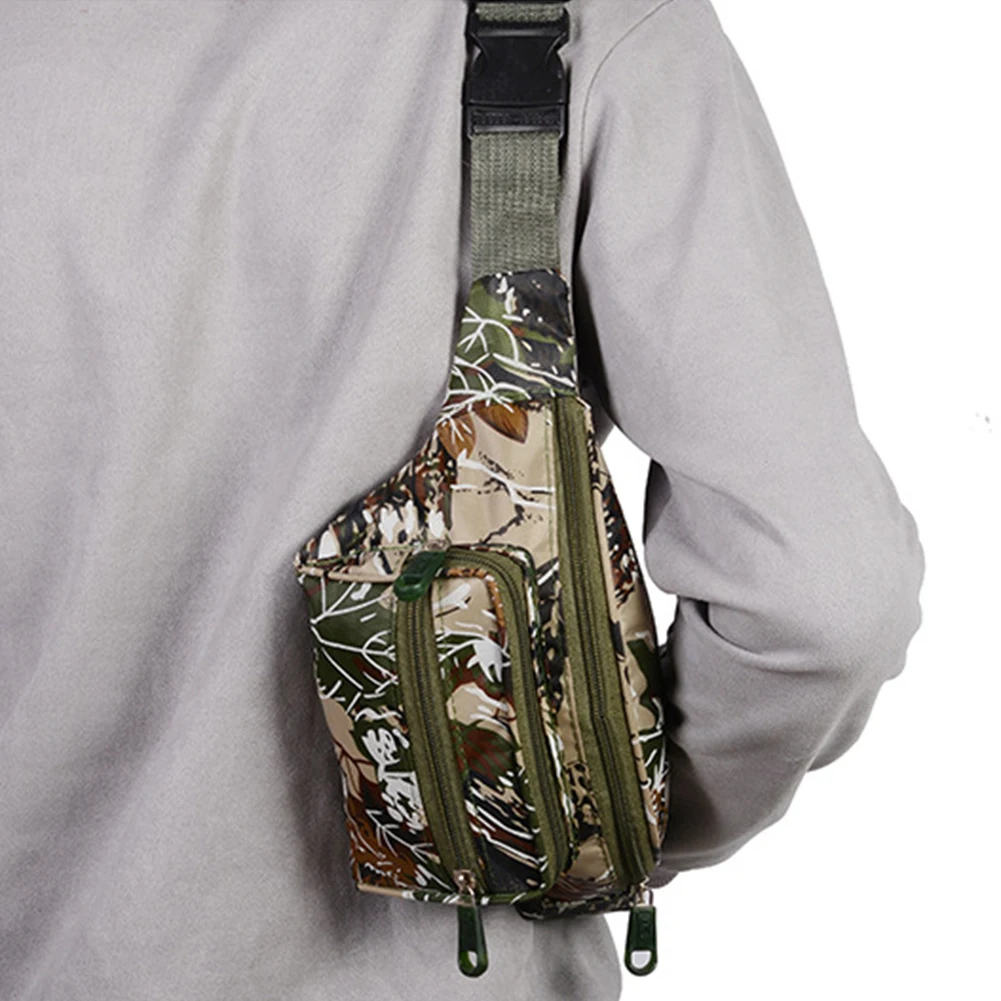 Camouflage Waist Bag Outdoor Sports Large Capacity Chest Handbag Multifunction Chest Bag Mobile Phone Backpack For Outdoor Sport