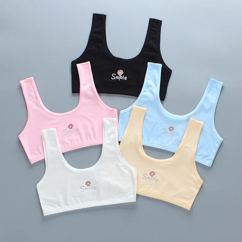 Bra for Girls Underwear Tops for Teens Lingerie Children Sport Training Bras Tank Kids Undies Undercloth 7-14T