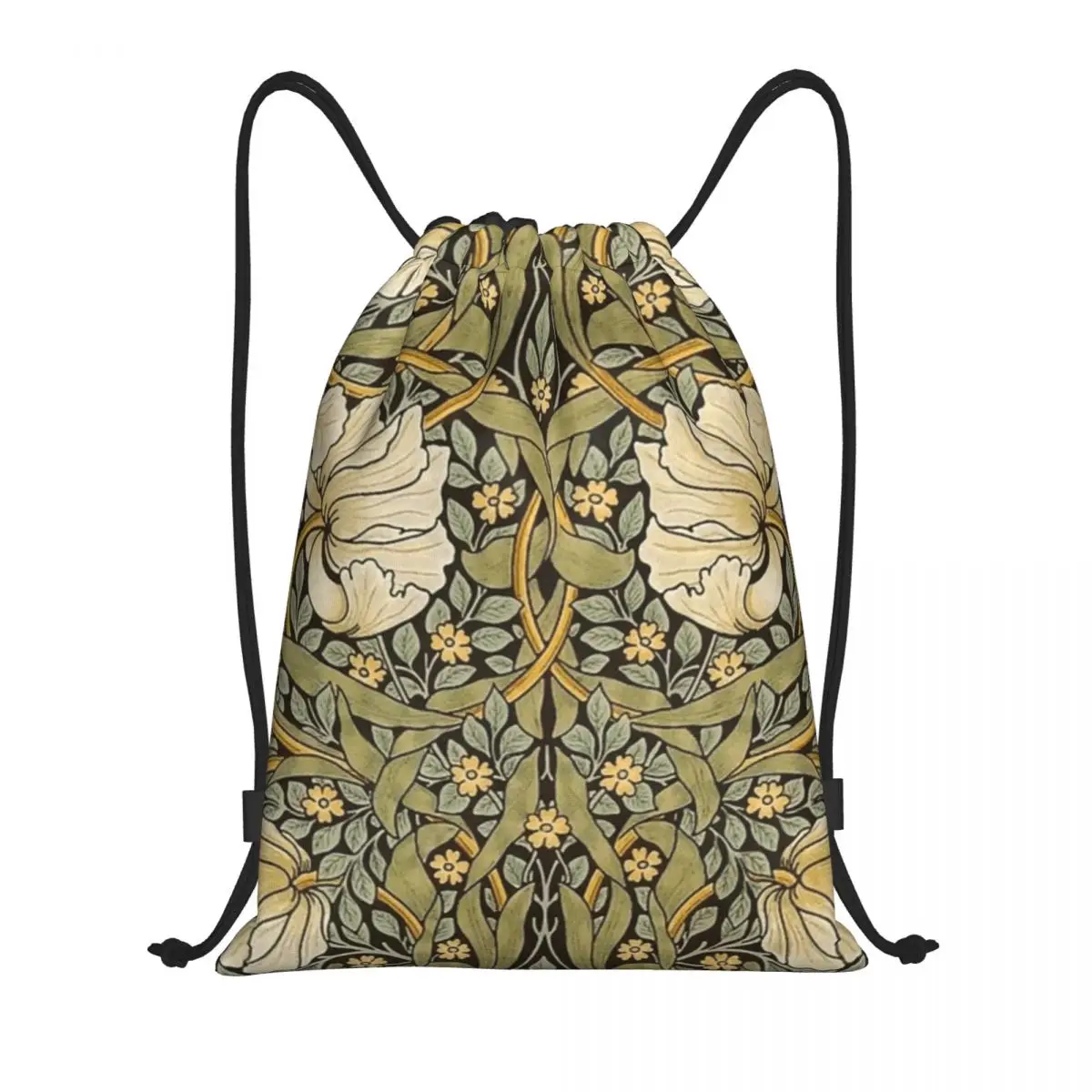 William Morris Pimpernel Drawstring Backpack Sports Gym Bag for Men Women Floral Textile Pattern Training Sackpack