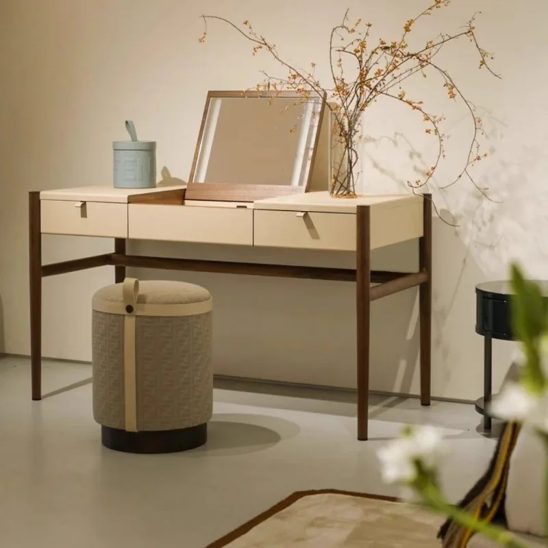 

Wooden Luxury Vanity Table Dest Storage Drawer Corner White Makeup Vanity Desk Modern Europa Coiffeuse De Chambre Furniture Home