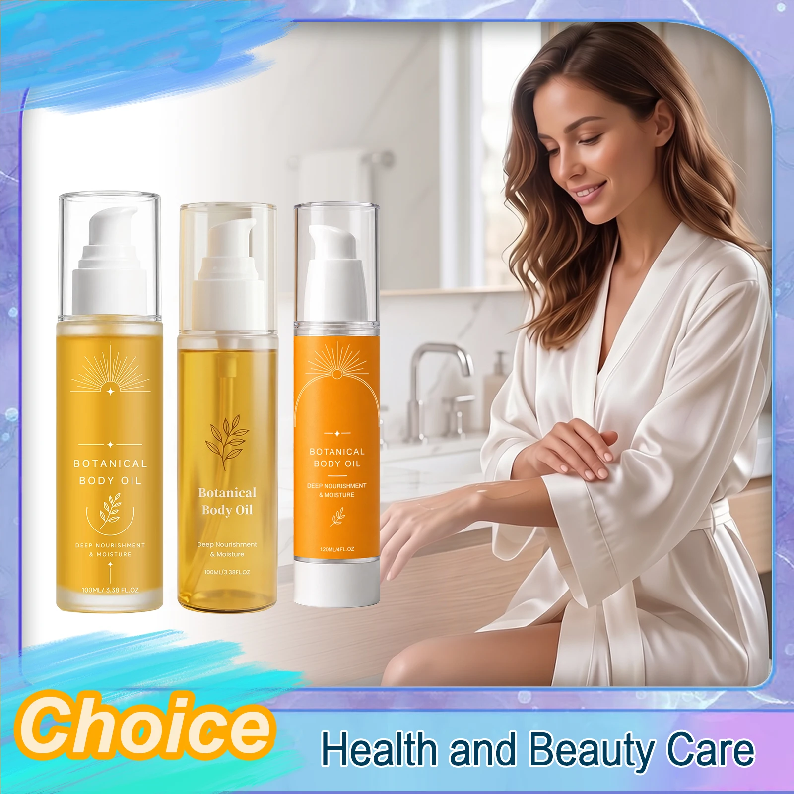 Skincare Glow Glowing - Body Moisturizing Oil Botanical Essential Improve