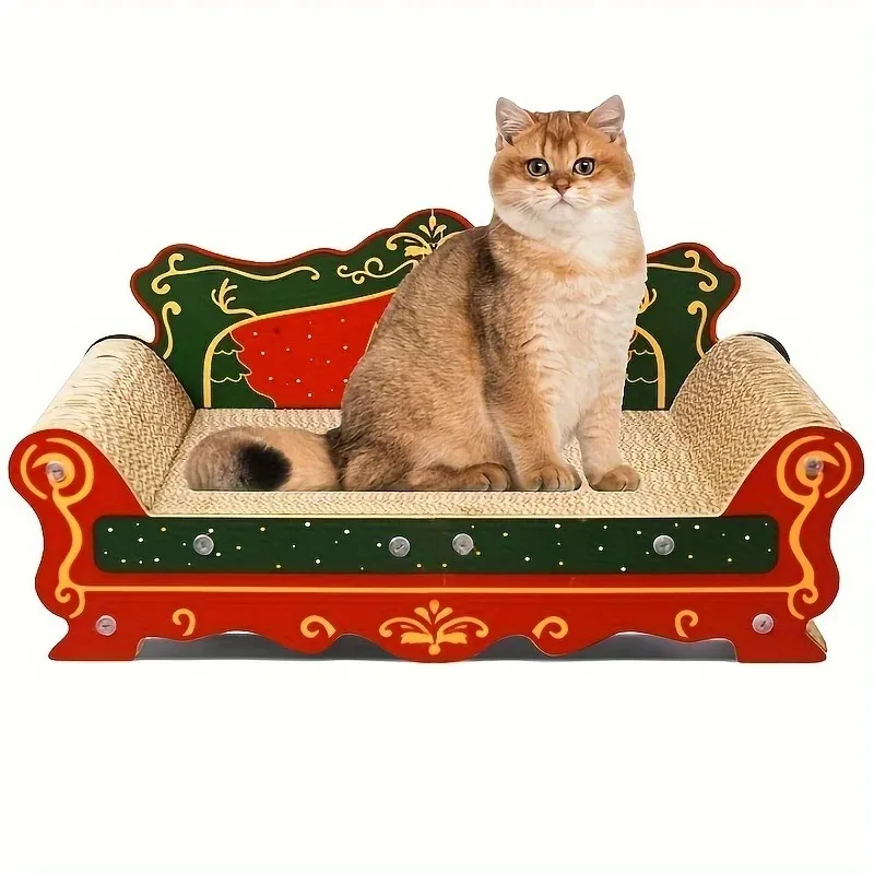 

Premium Sofa-Style Cat Scratcher Durable Xmas Gift for Pet Lovers