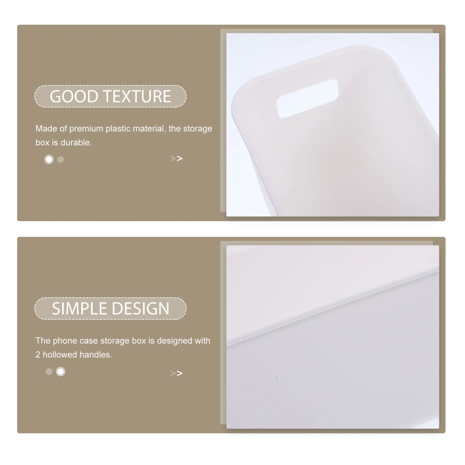 

3pcs Phone Case Box Desktop Plastic Makeup Organizer Sundry Storage Box For Home Office Bedroom Desktop Storage Organizer