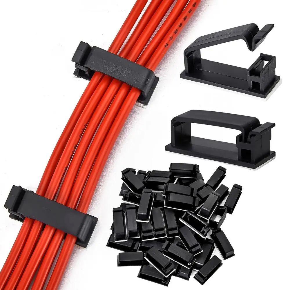 

5 Pack Adhesive Cable Clips for Cable Management, Wire Organizers, Cord Holders, Suitable for PC, Laptop, Ethernet Cables, Home