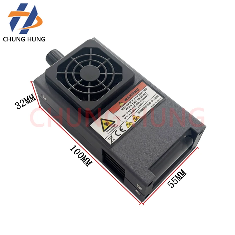 Fan cooled UV LED curing lamp suitable for XP600/TX800/DX5/6090 UV flatbed printer drying blue purple light F35 * 15mm
