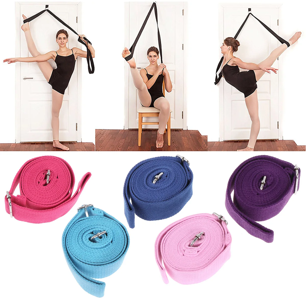 

Stretch Belt for Flex Training Gym Exercise Yoga Ballet Dance Foot Bands Premium Material Non-Toxic Fitness Aid Long Lasting