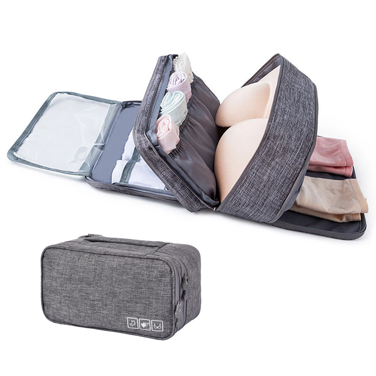 Travel Portable Underwear Storage Bag Multifunctional Storage Bag for Bras Socks Waterproof Bathroom Wash Bag Makeup Organizer