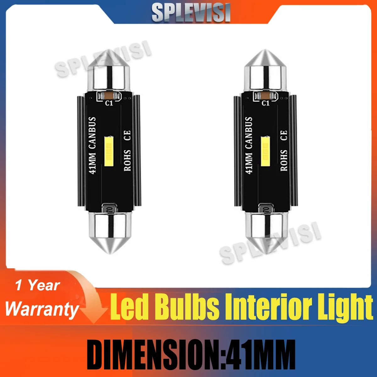 

41mm C5w White Led Bulbs Smd Interior Lamp Canbus Car Festoon Light Bulb Courtesy Interior Light Bulbs 12v