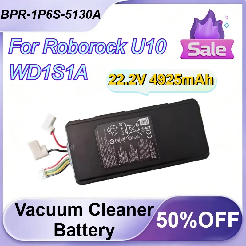 

BPR-1P6S-5130A 22.2V 4925mAh Replacement Battery for Roborock U10 WD1S1A Rechargeable Vacuum Cleaner Battery