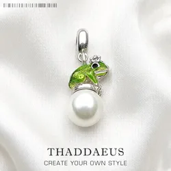Charms Frog With Pearl 925 Sterling Silver Pendants New Fashion Jewelry Making Handmade Craft For Women Men