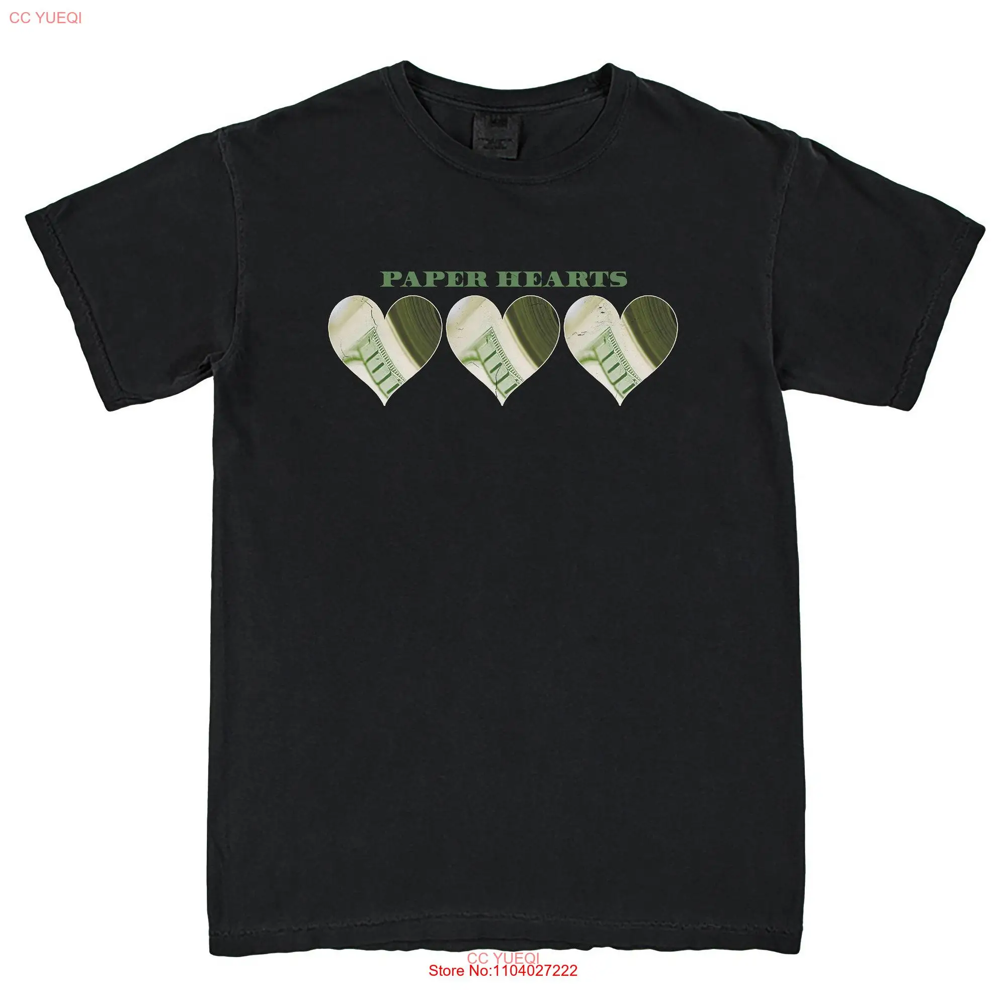 New Rare Paper Hearts Money Hustler T Shirt Quote Retro Vintage Grunge Grail 80s 90s Style long or short sleeves