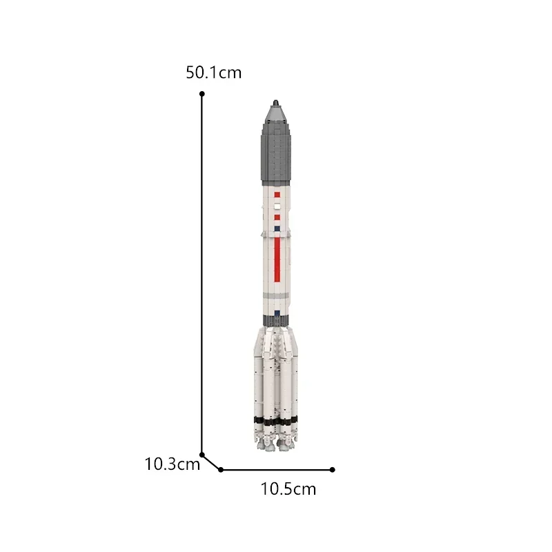 BuildMoc 1:110 Saturno V Bilancia Proton M Razzo Building Blocks Set Spazio Lancio Collezione di Veicoli Carrier Giocattoli Per Il Regalo Dei Bambini