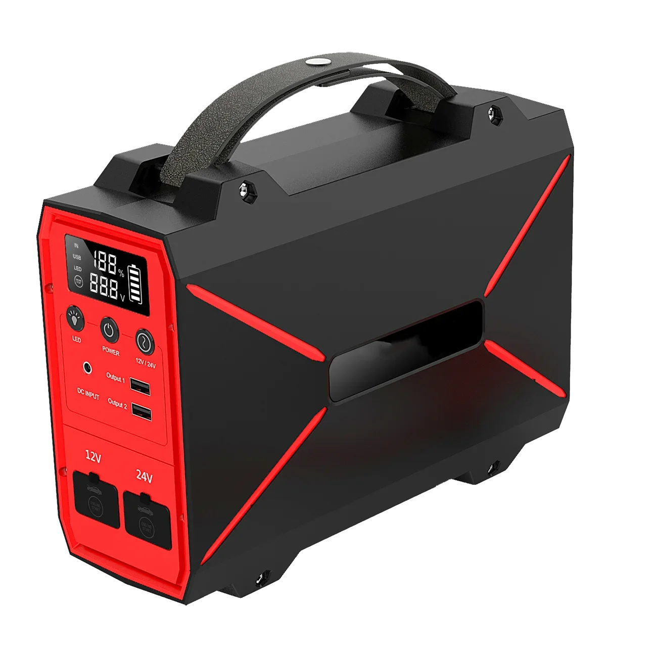 Notfall-Multifunktions-tragbarer 12 V 51,74 Wh Auto-Starthilfe mit LCD-Bildschirm, Autobatterie-Starthilfe