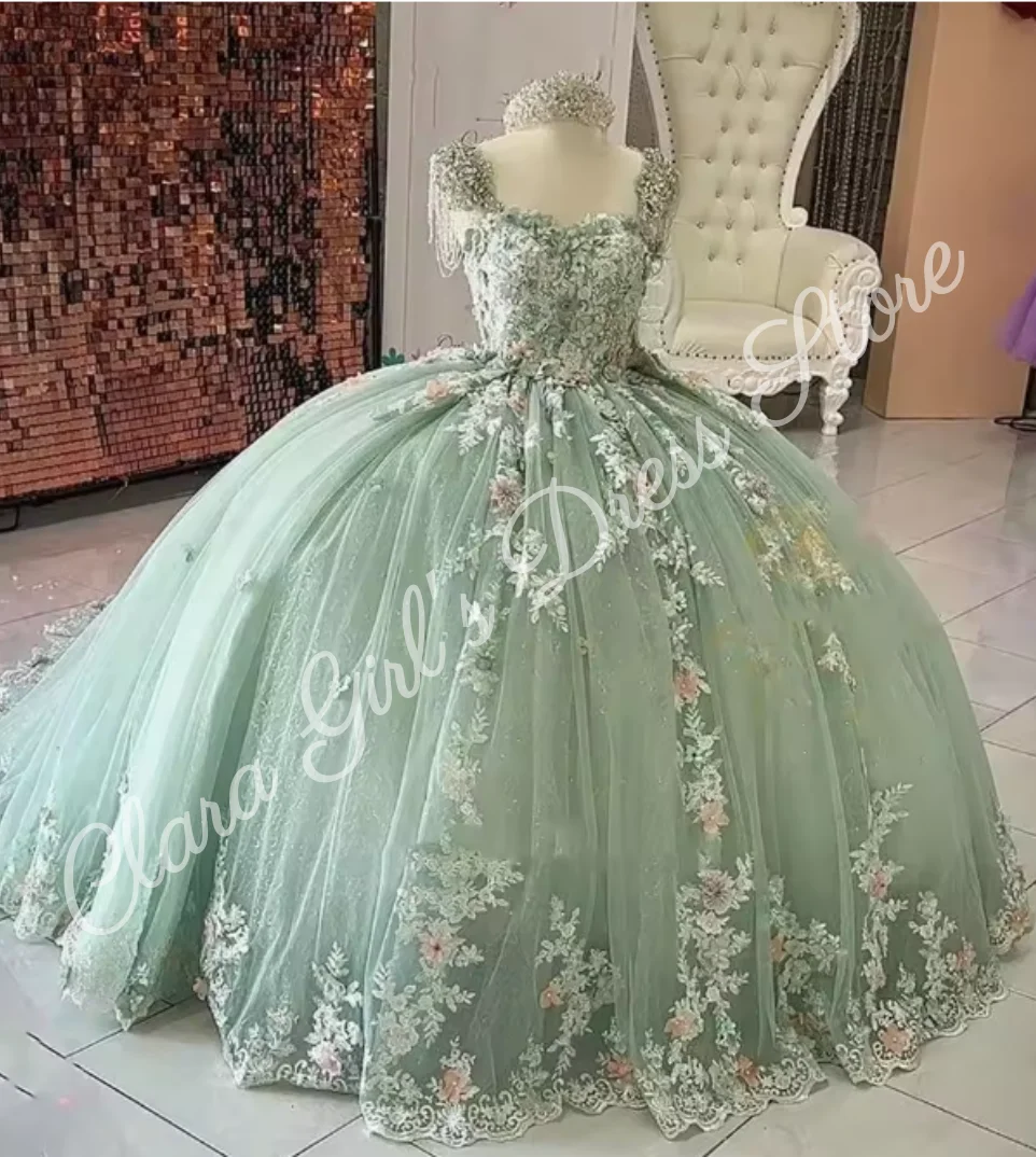 Индивидуальные платья для девочек-цветочниц на свадьбу, расшитое бисером и цветочной кружевной аппликацией, платье для девочек, детские пышные платья