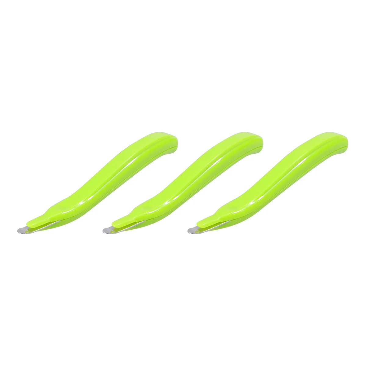 

3 Pcs Green Handheld Staple Remover Needle Puller Lightweight Easy to Use Portable Nail Extractor for Stapler