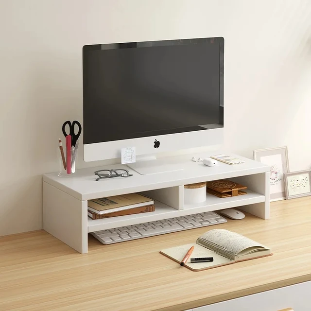 Podstawka pod monitor - ergonomiczna podstawka pod laptopa Organizer na biurko do przechowywania klawiatury
