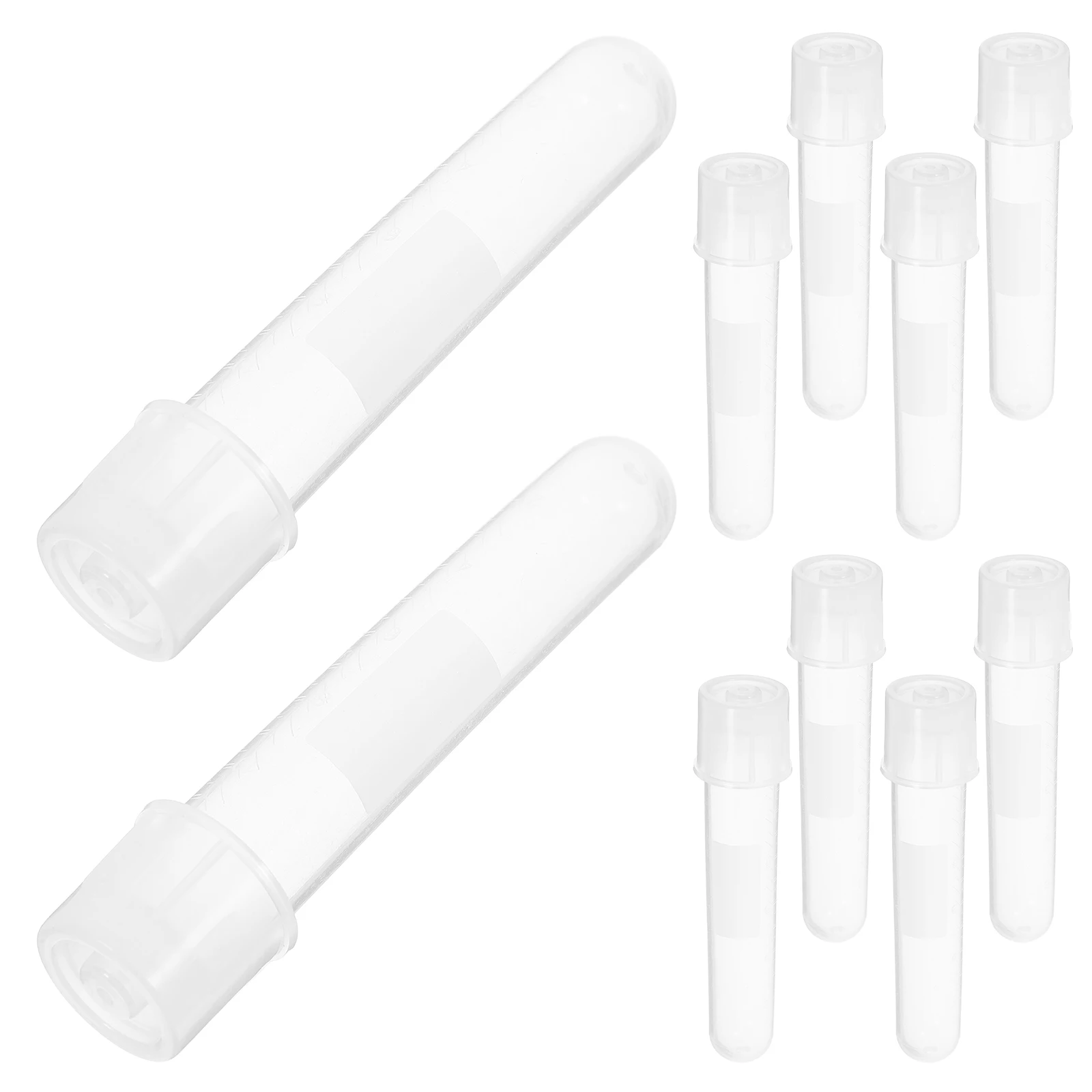 

10 Pcs Culture Tube Sampling Lids Test Empty Tubes Sample Storage Container Travel
