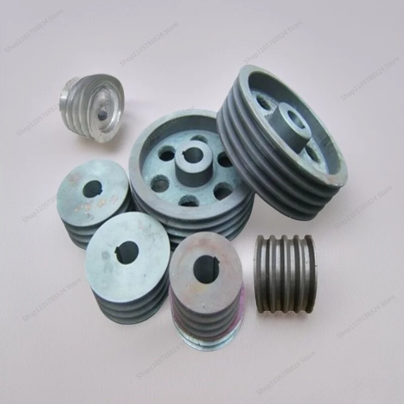 For Cast Iron Triangle Belt Pulley Belt Disk V Wheel Type Single Double 3 Slots 4 Slots 5 Slots Motor Wheel