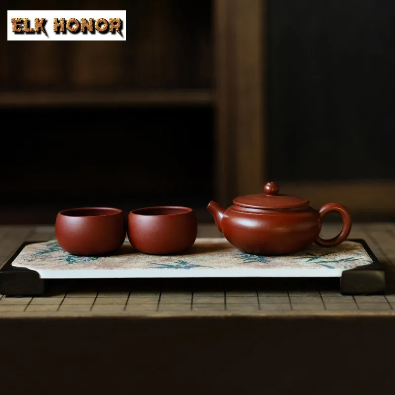 

Purple Clay Zhu Mud Teapot Tea Set Complete Set Vintage Tea Set Kit Tea Ceremony Set Teapot And Tea Cup Set Drinkware Ornaments