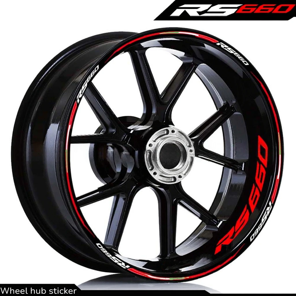 Motorcycle Accessories Wheel Hub Stickers Reflective Waterproof Wheel Frame Outer edge Four-sided Film A Set For Aprilia RS660