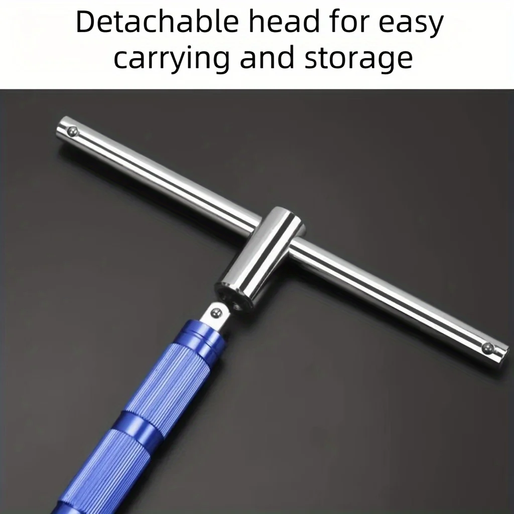 مجموعة مفاتيح ربط بمقبض على شكل حرف T متعددة الوظائف، مقابس قابلة للتبديل وقضيب رافعة، أداة يدوية سهلة الاستخدام لأعمال الإصلاح