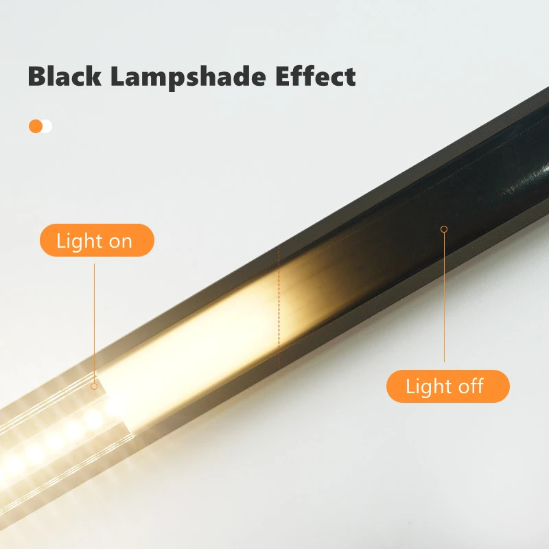 0.5m/1m 1612 profil aluminiowy LED styl YW wpuszczany czarny srebrny kanał dekoracja wnętrz liniowy diody na wstążce lampa na barek szafki
