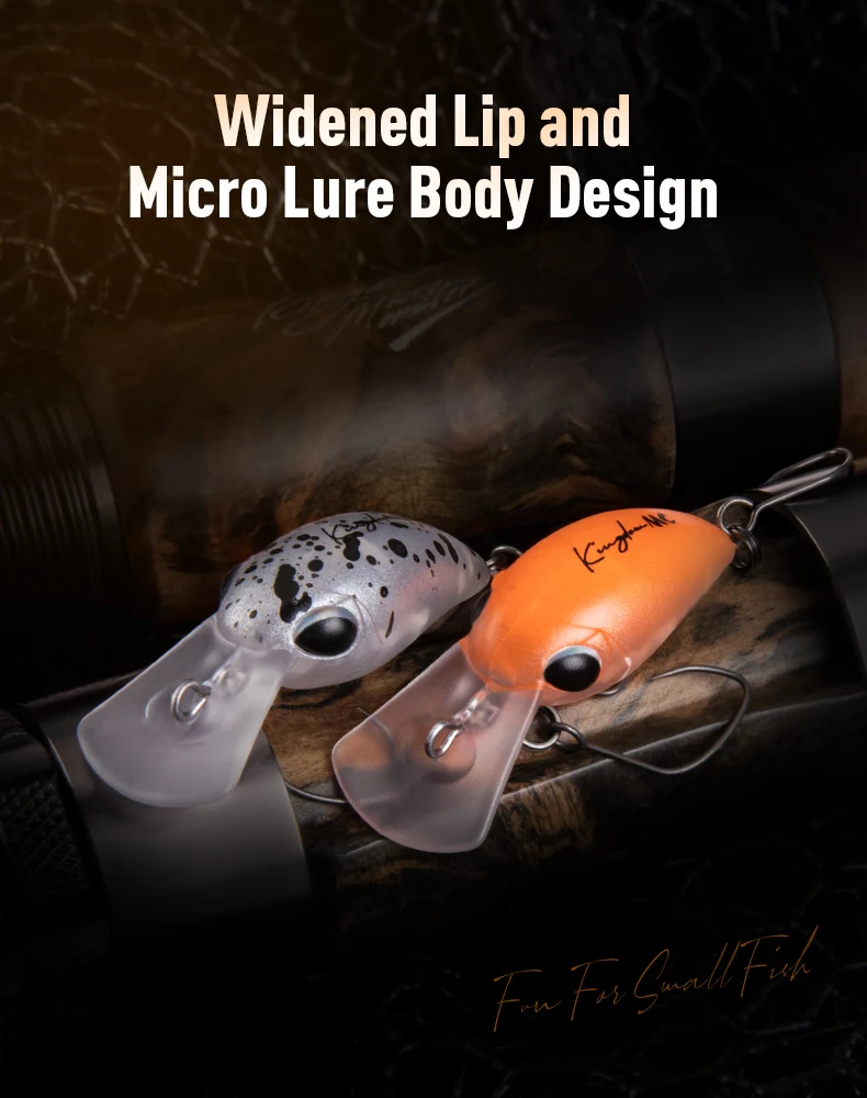 Kingdom Small Crank Minnow 1,5 g 25 mm 3,2 g 32 mm schwimmender Mini-Kunstköder mit Einzelhaken, harter Wobbler zum Angeln auf Barschforellen – Detail 8