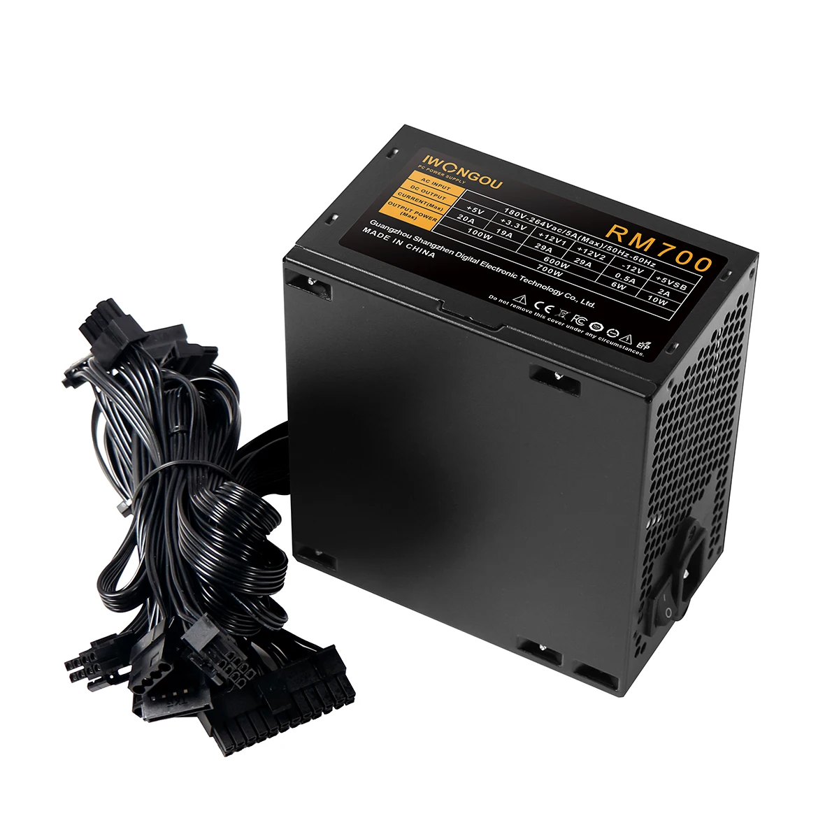 Imagem -05 - Iwongou-pc Psu Fonte de Alimentação para Btc Black Gaming Quiet 120 mm Fan 110v 220v Atx Desktop Computador 700w