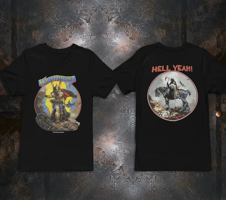 Vintage 80s Molly Hatchet HELL YEAH Frank Frazetta Concert Tour Band Tee
