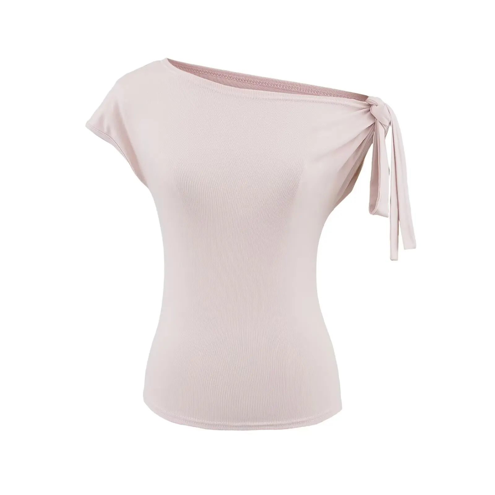 

Sexy Pure Desire ort Sve T-irt Women's Summer Hot Girl Slimming ort Length oulder Bared Band Design Top