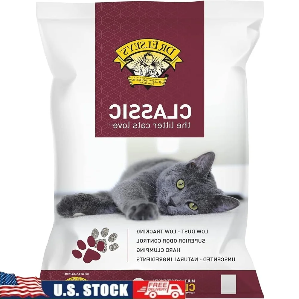 

Classic Unscented Clumping Cat Litter 18lb 99 Dust Free Hypoallergenic Hard Clumping Odor Control Low Tracking Clay Cats