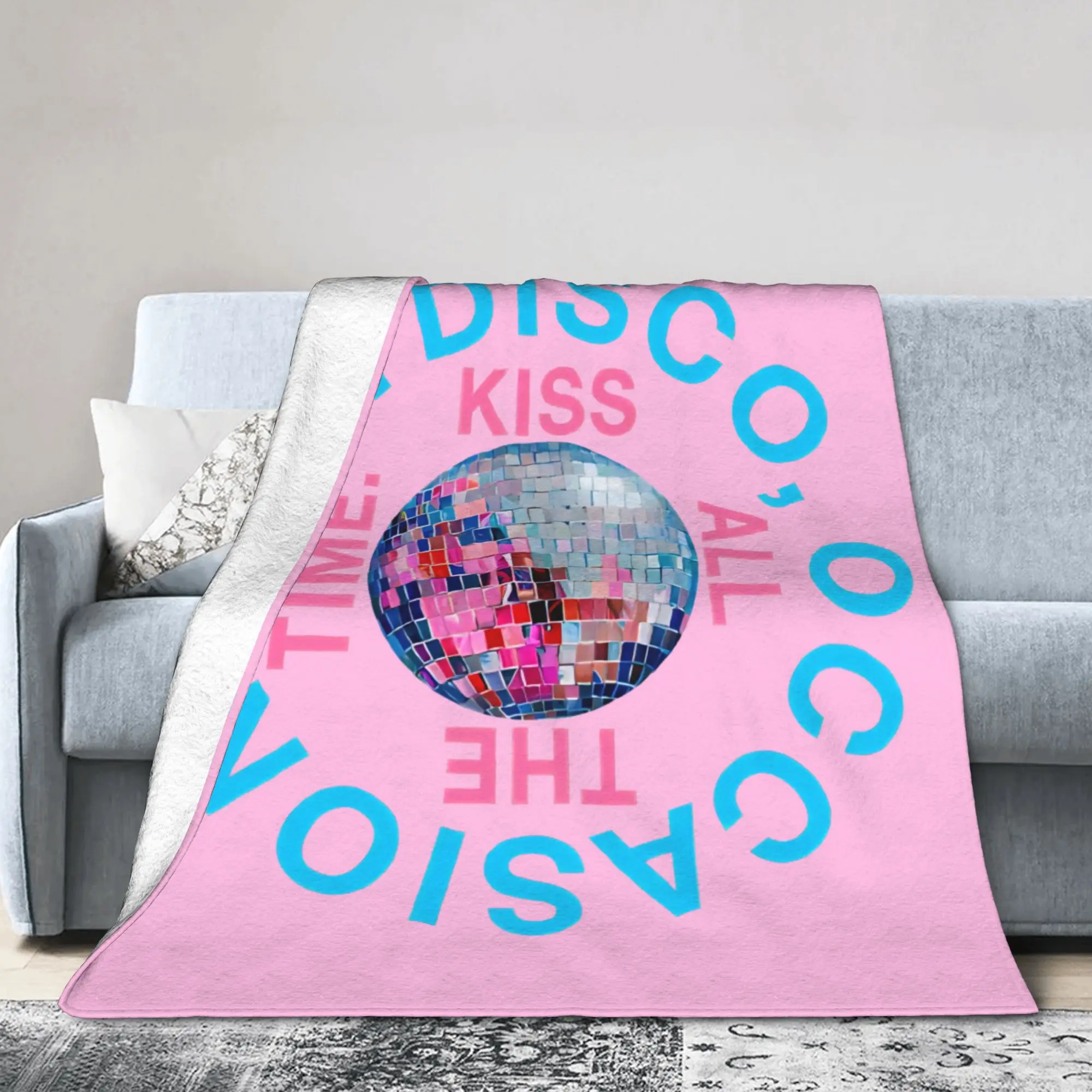 Kiss All The Time Disco Blankets Flannel Harrys Singer Styles Lightweight Throw Blanket for Bedding Couch Bed Rug