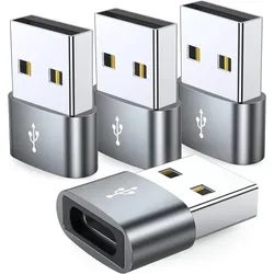4/5Pack USBC Female to USB Male Adapter Type C to USB A Charger Cable Converter,Compatible with iPhone iPad Samsung Galaxy Pixel