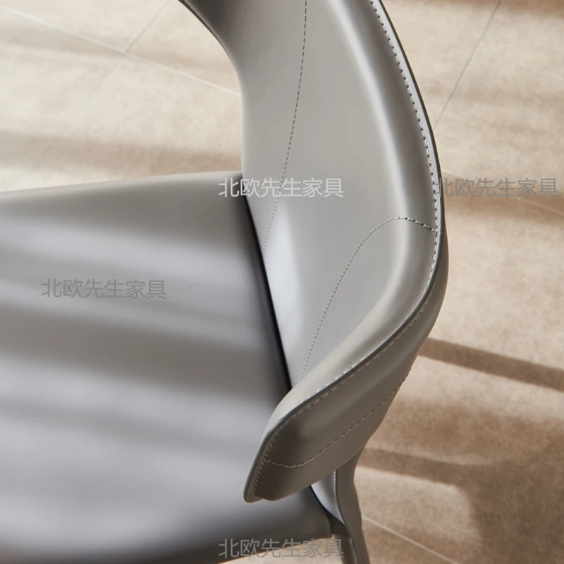 Nordic Luxury Dining Chairs Modern Minimalist Designer Grey Dining Chair European Party Sillas Para Sala De Estar Furniture