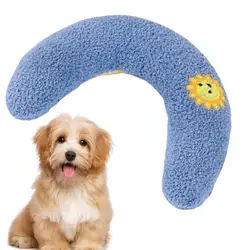 Dog Sleeping Pillow U-Shaped Pet Neck Support Pillow Soft Fluffy Dog Cat U-shaped Pillow Calming Toy Pet Supplies